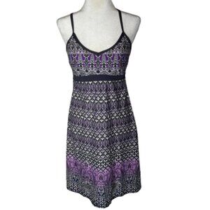 Athleta Bombay Shorebreak Racerback Swim Dress Purple/Gray Size Medium